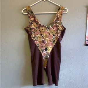 80’s Vintage Aerobics Bodysuit/ Bike Short